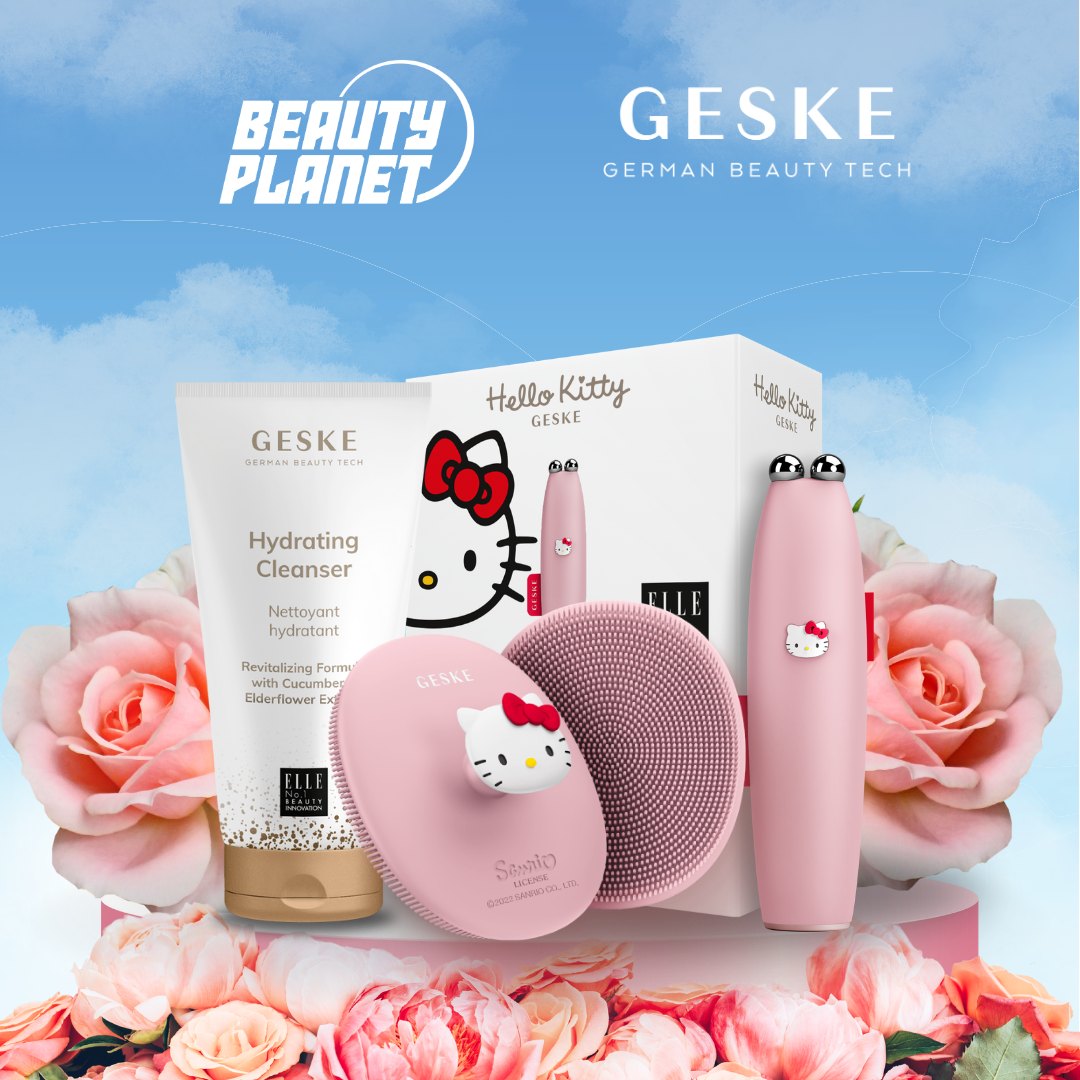 Hello Kitty Geske MicroCurrent Face-Lift Pen, Sonic Facial Brush &amp; Hydrating Cleanser